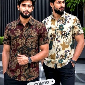 china shirt digital print 2 pis